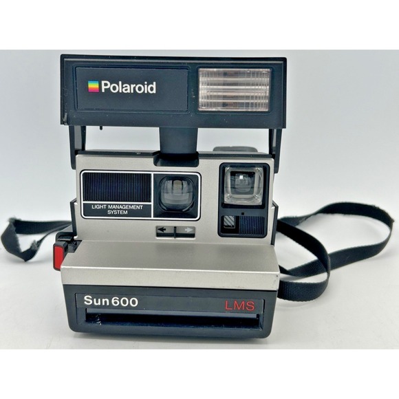 Vintage Polaroid Sun 600 Land LMS Instant Film Camera With Strap Untested - Picture 1 of 8